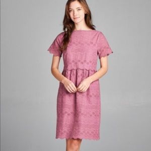 Lace short sleeve dress- NEW